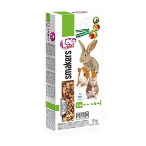LOLO SMAKERS 3v1 klasy ovocie/zelenina/carob pre hlodavce 135 g